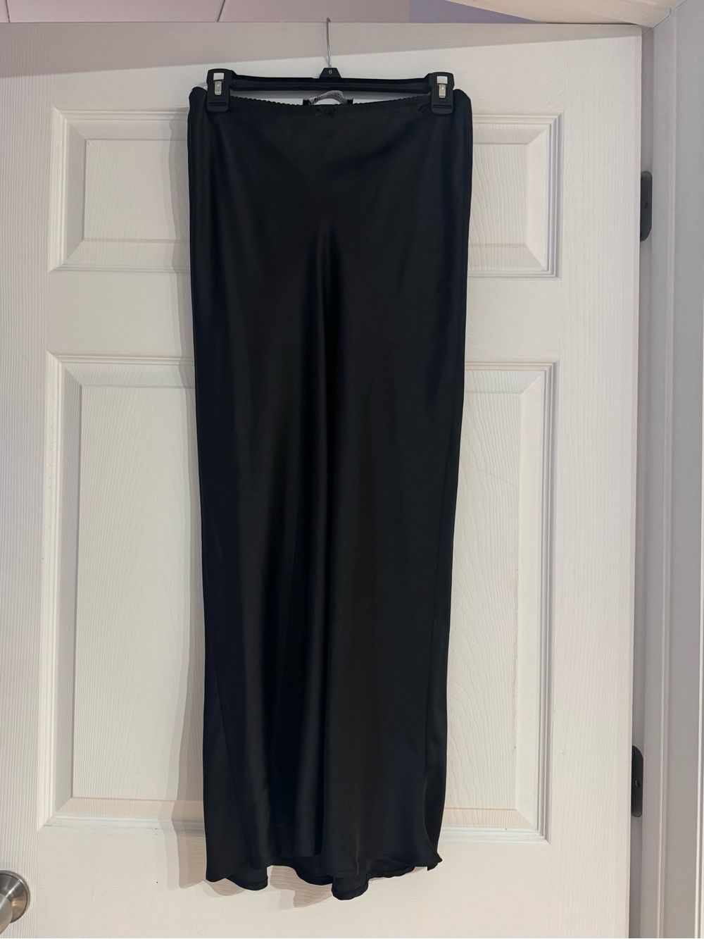 Zara Black Satin Slip Skirt XS